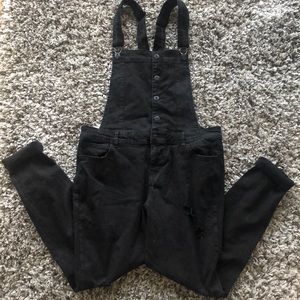 Black & distressed Vanilla Star overalls